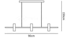 Travertine Parallel Chandelier