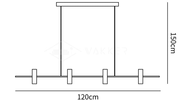 Travertine Parallel Chandelier