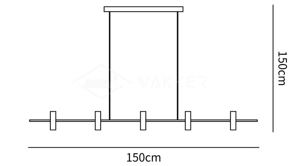 Travertine Parallel Chandelier