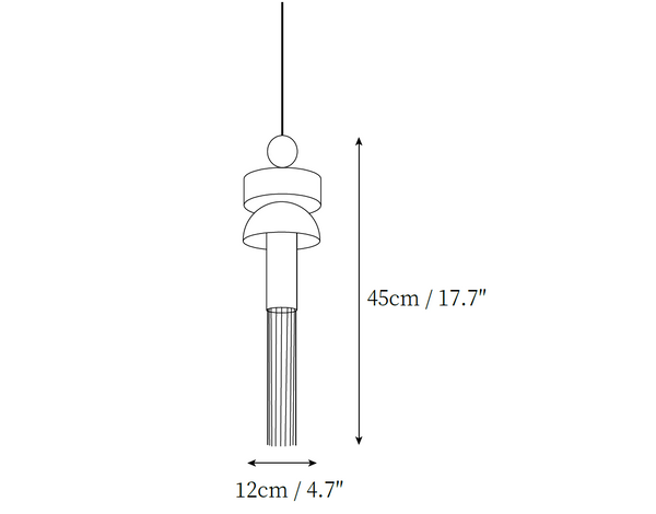 Metal Glass Pendant Light