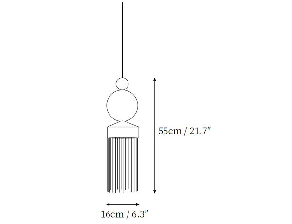 Metal Glass Pendant Light
