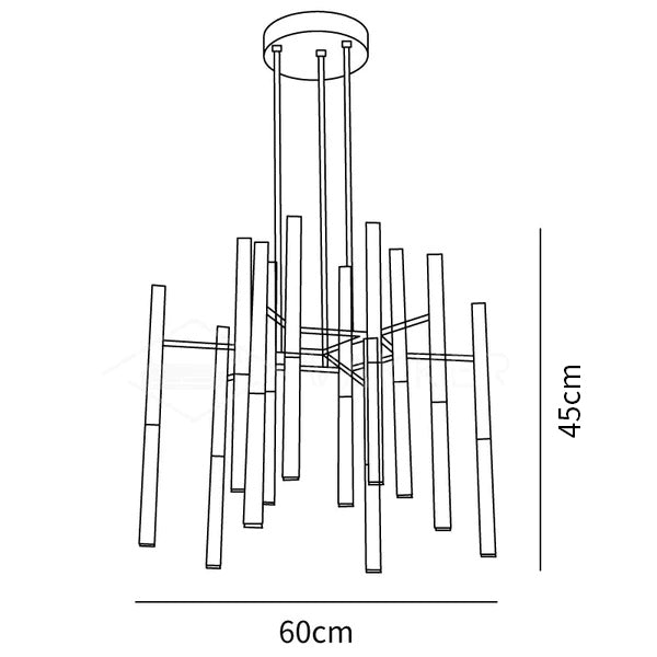 Metal Tubular Chandelier