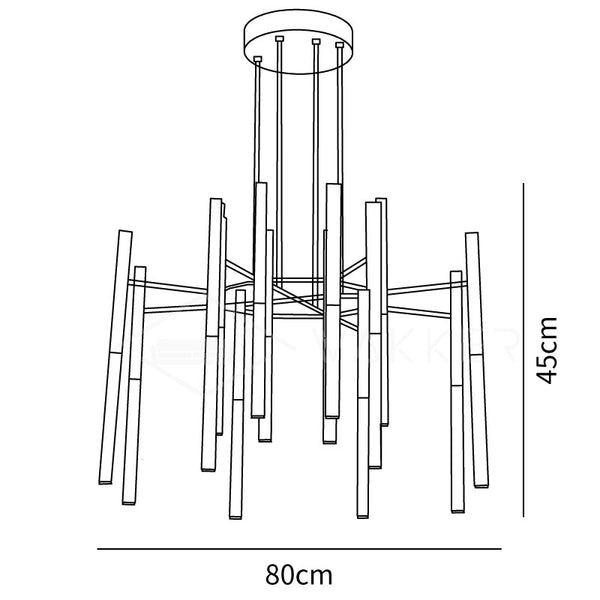 Metal Tubular Chandelier