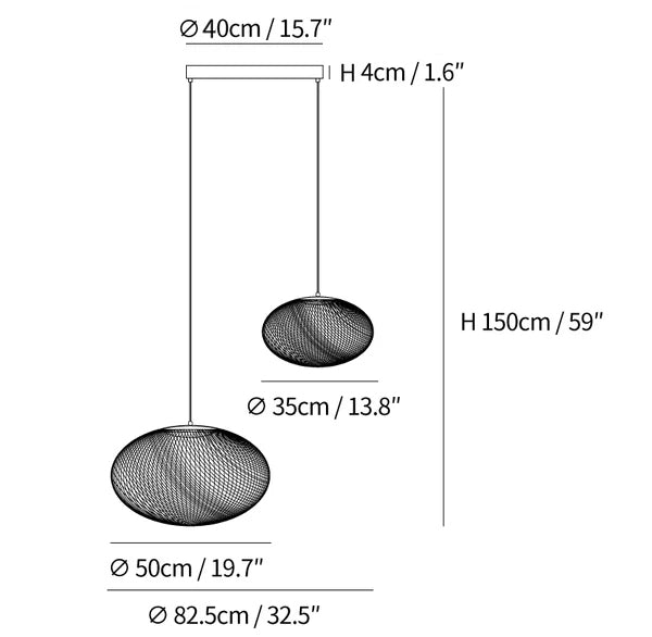Metallic Meshwork Pendant Lamp