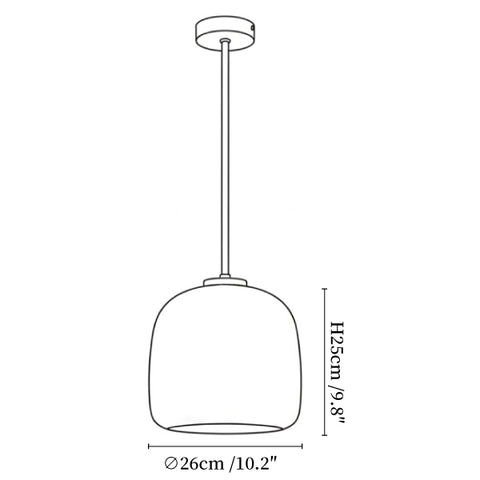 Metro Sphere Glass Pendant Lamp