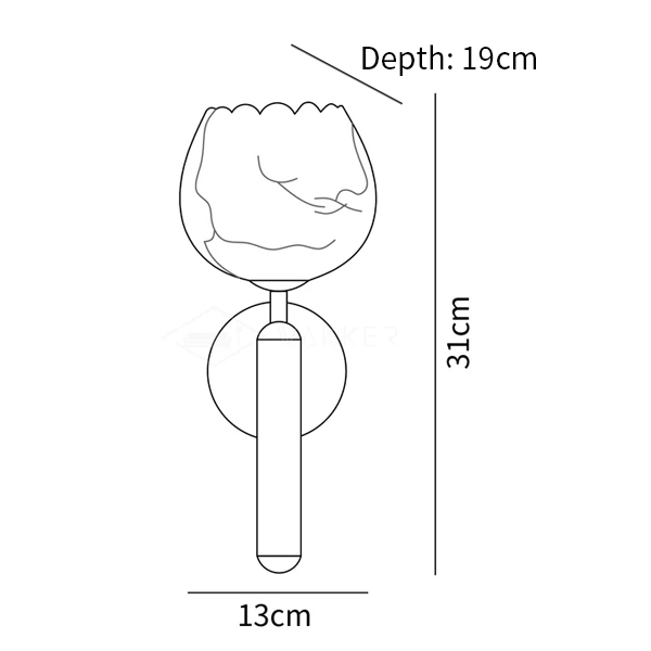 Mian Alabaster Plug-in Wall Lamp