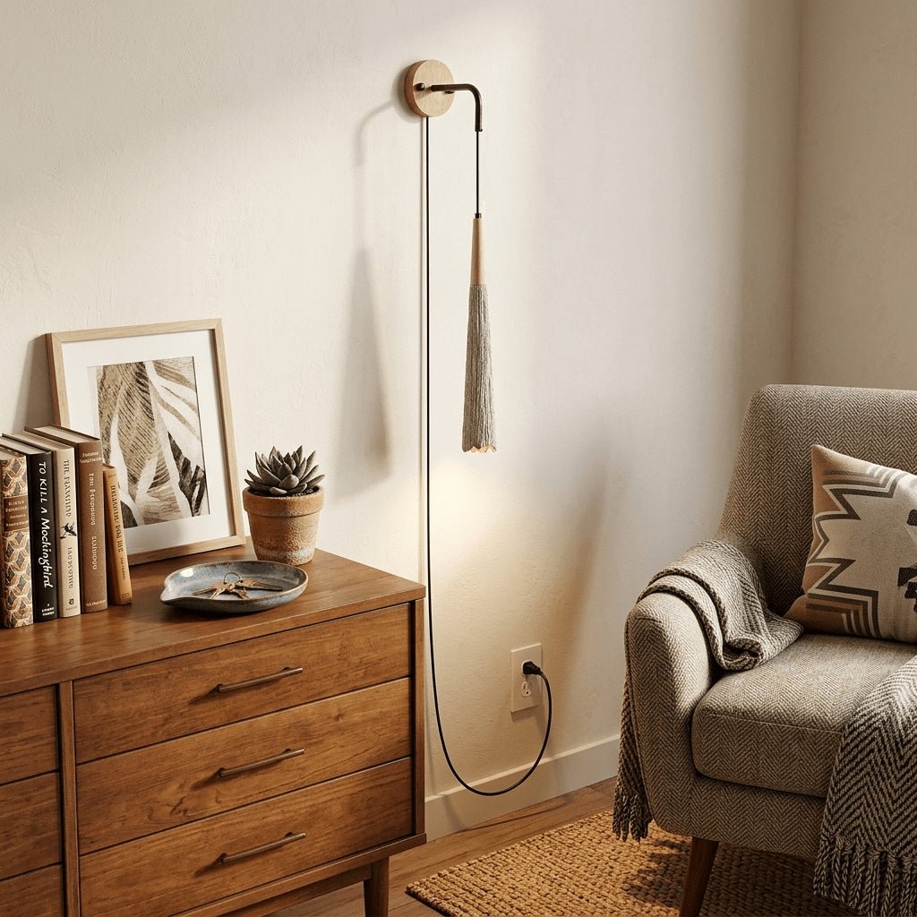 Microcement Plug - in Wall Lamp