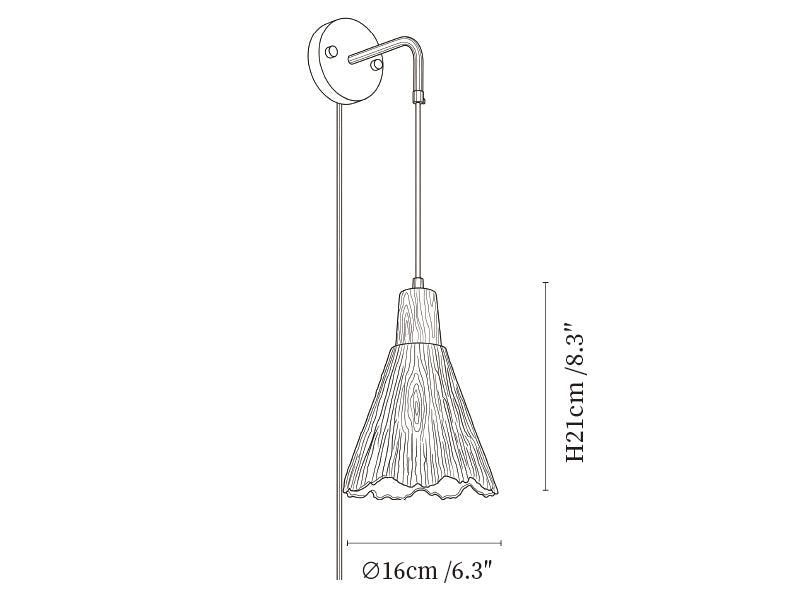 Microcement Plug-in Wall Lamp
