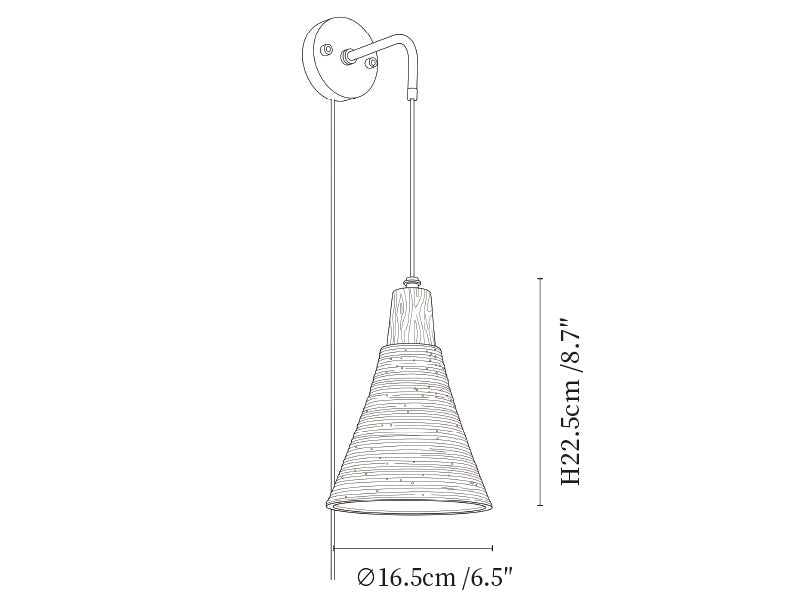 Microcement Plug-in Wall Lamp