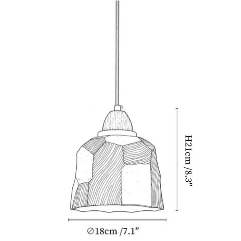 Microcement Textured Pendant Light