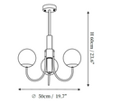 Midas Touch Walnut Sphere Chandelier
