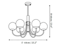 Midas Touch Walnut Sphere Chandelier