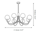 Midas Touch Walnut Sphere Chandelier