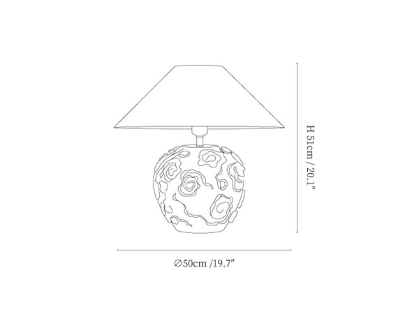 Midnight Rose Table Lamp