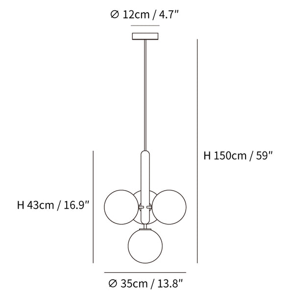 Miira Brass Pendant Light
