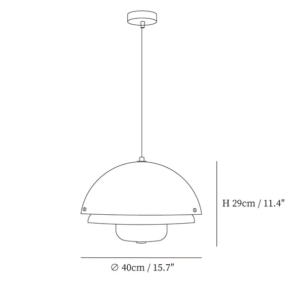 Milk White Layer Pendant Lamp