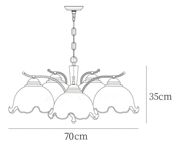 Milky Flower Chandelier