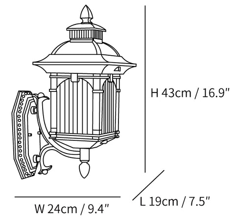 Miller Roof Outdoor Wall Light