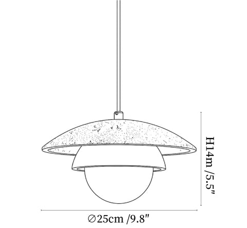 Milo Travertine Pendant Light