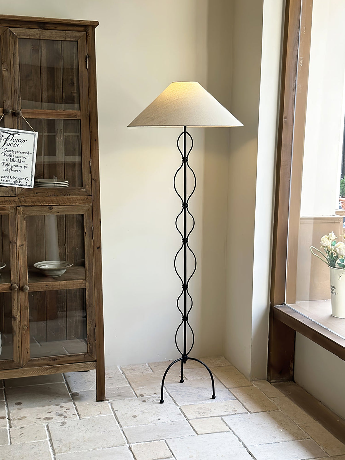 Minimalist Iron Twist Floor Lamp