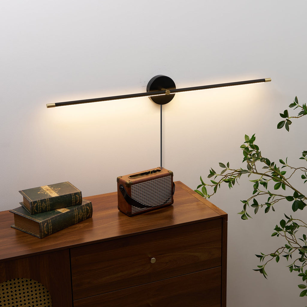 Minimalist Linear LED Plug - in Wall Lamp