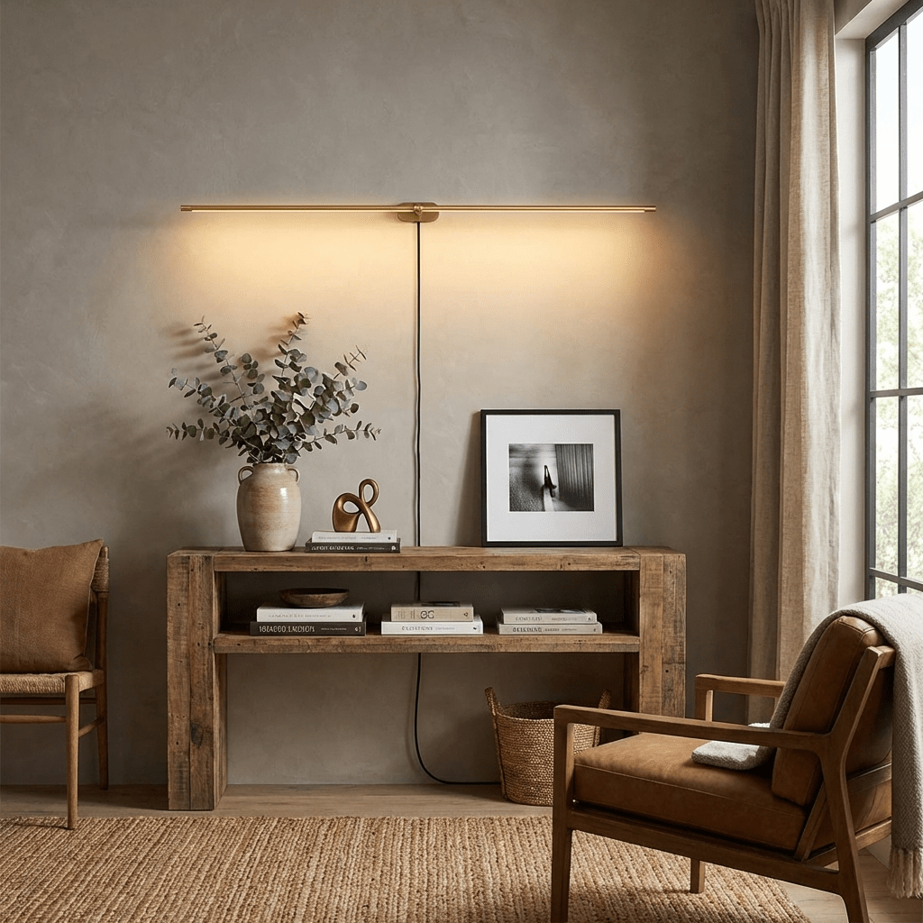 Minimalist Linear Plug - in Wall Lamp