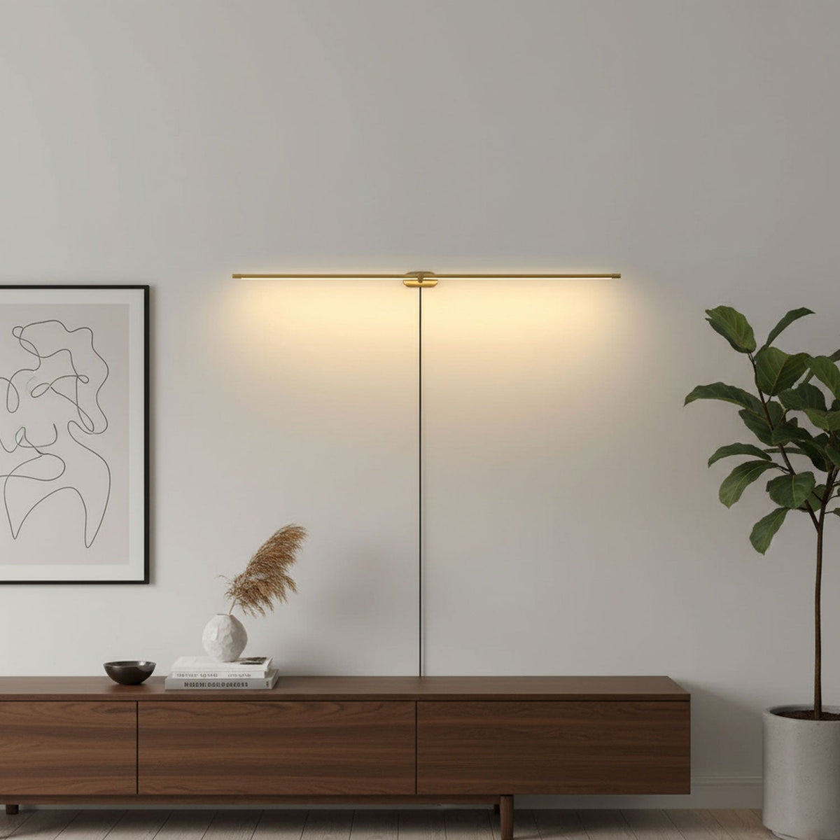 Minimalist Linear Plug - in Wall Lamp