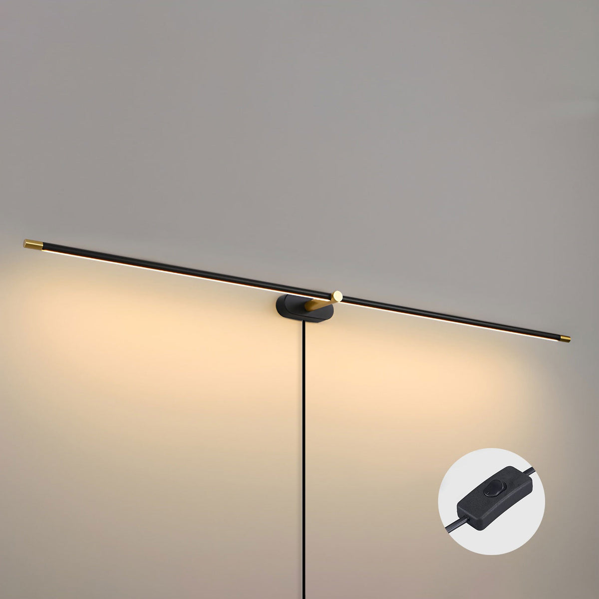 Minimalist Linear Plug - in Wall Lamp