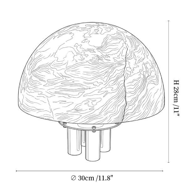Mira Alabaster Mushroom Table Lamp
