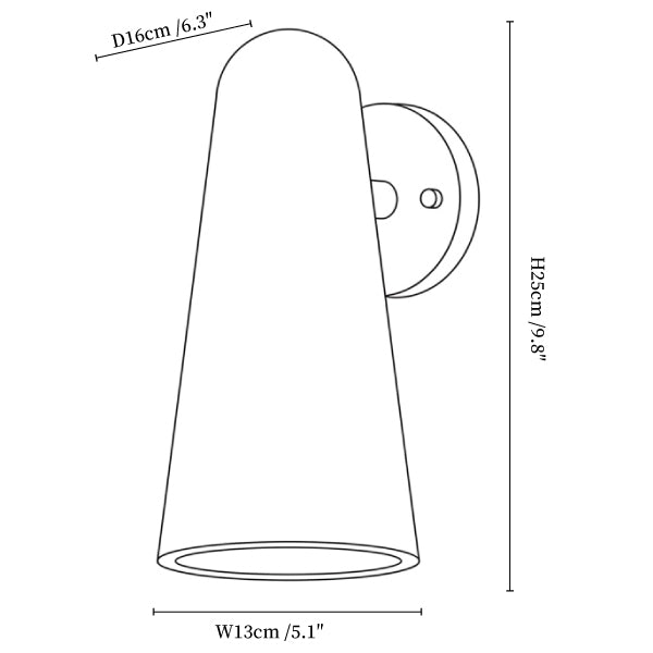 Mira Solo Alabaster Cone Wall Sconce