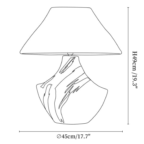 Mirea Sculptural Art Table Lamp