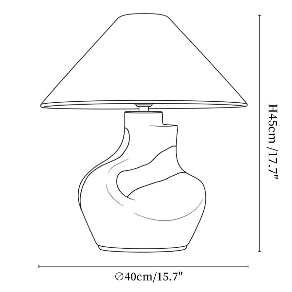 Mirea Sculptural Art Table Lamp