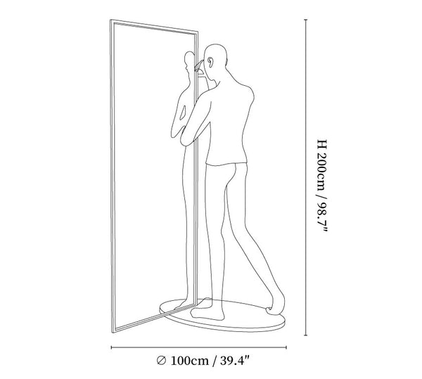 Mirror Sculpture Floor Lamp