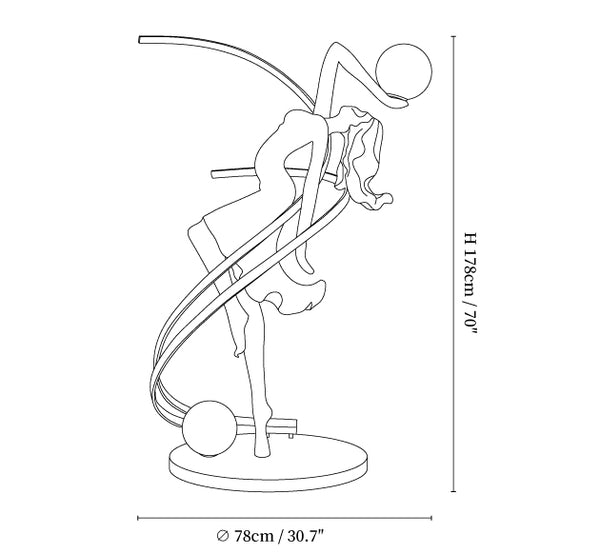 Misha Goddess Statue Floor Lamp