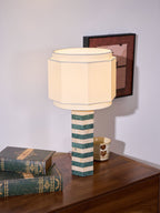 Modari Striped Stone Table Lamp