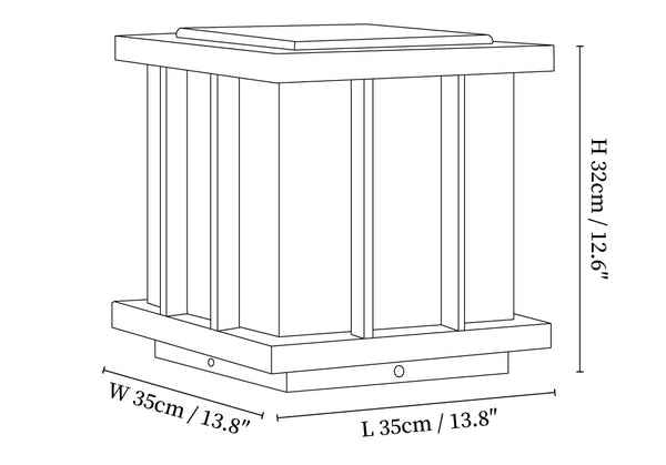 Modern Cube Solar Outdoor Light