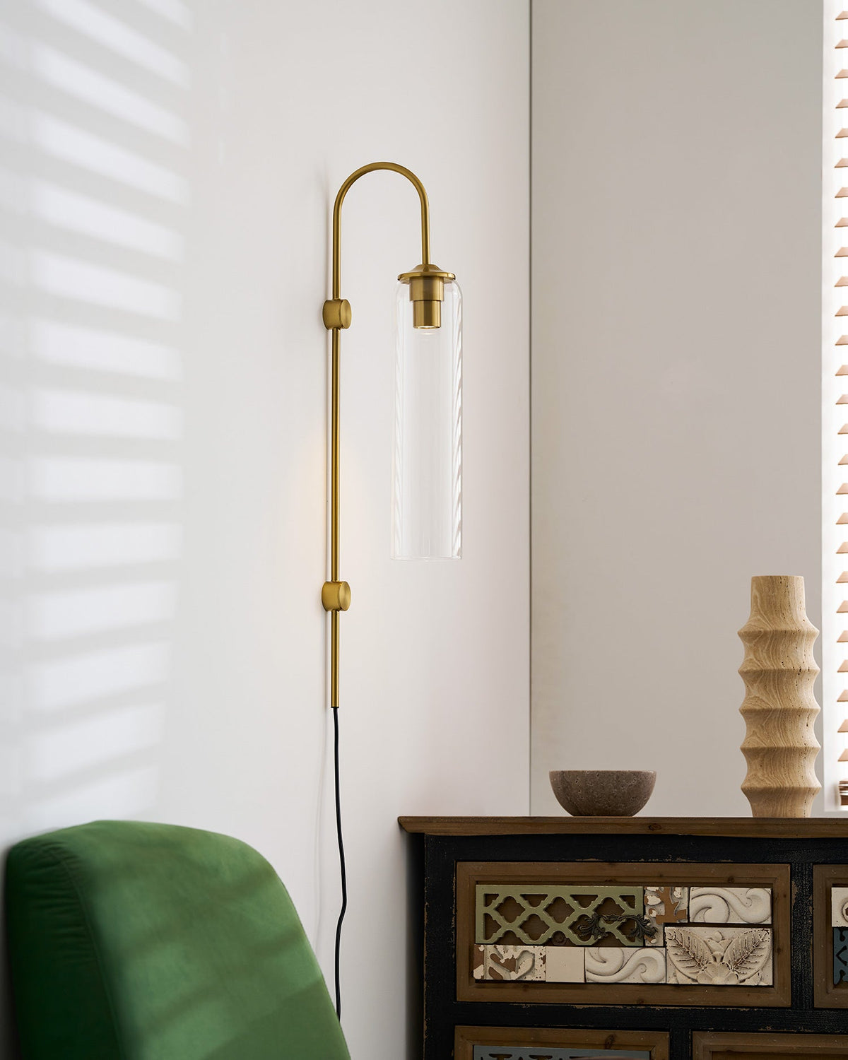 Modern Glass Plug - In Wall Lamp