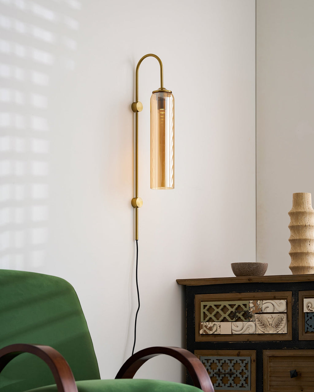Modern Glass Plug - In Wall Lamp