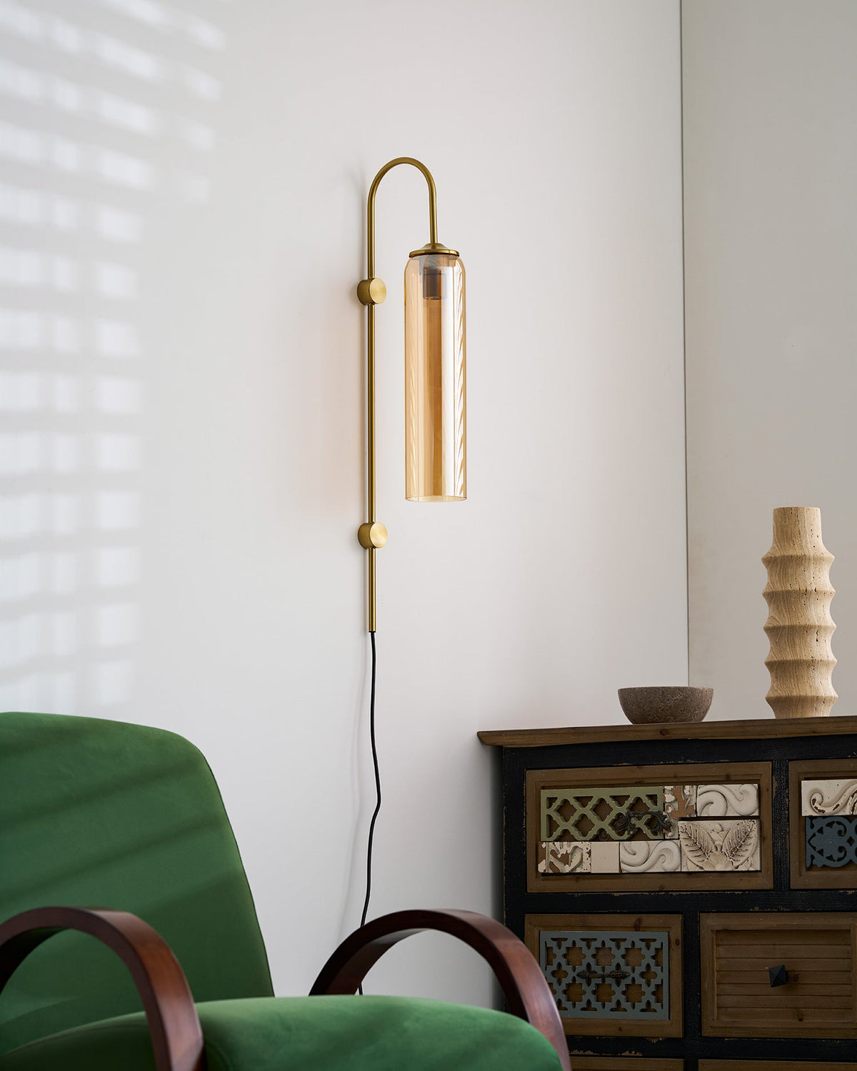 Modern Glass Plug - In Wall Lamp