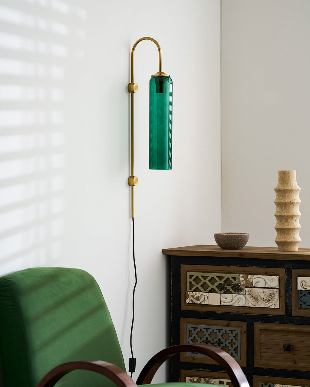 Modern Glass Plug - In Wall Lamp