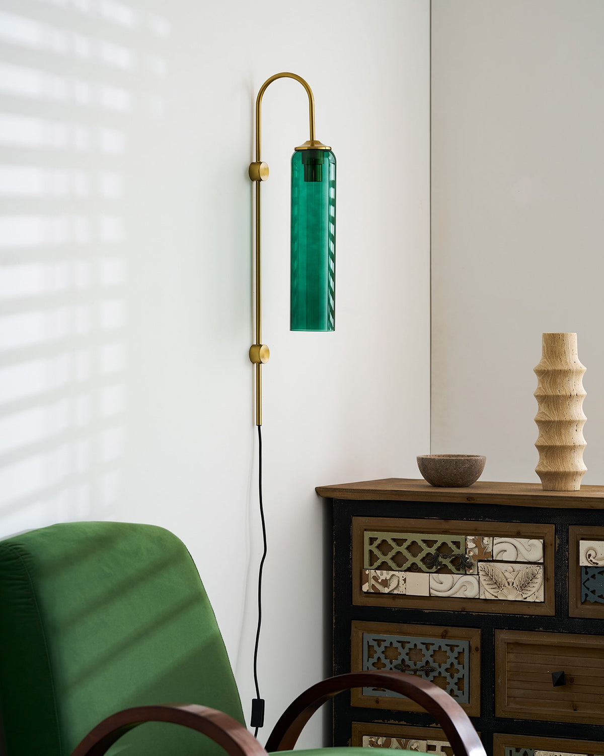 Modern Glass Plug - In Wall Lamp