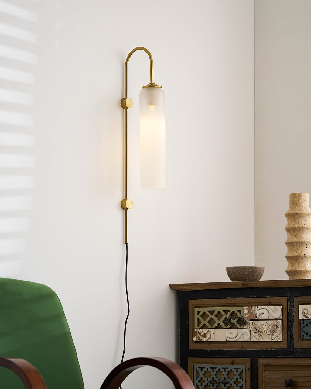 Modern Glass Plug - In Wall Lamp