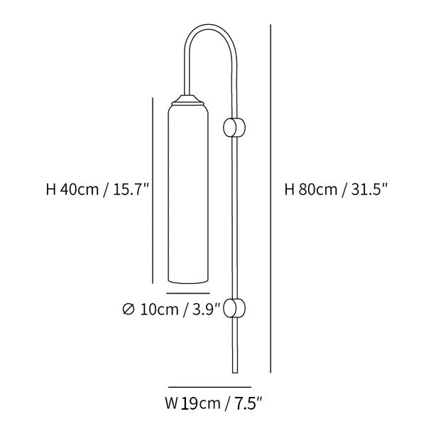 Modern Glass Plug-In Wall Lamp