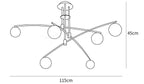 Modern Long Arm Chandelier