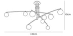 Modern Long Arm Chandelier