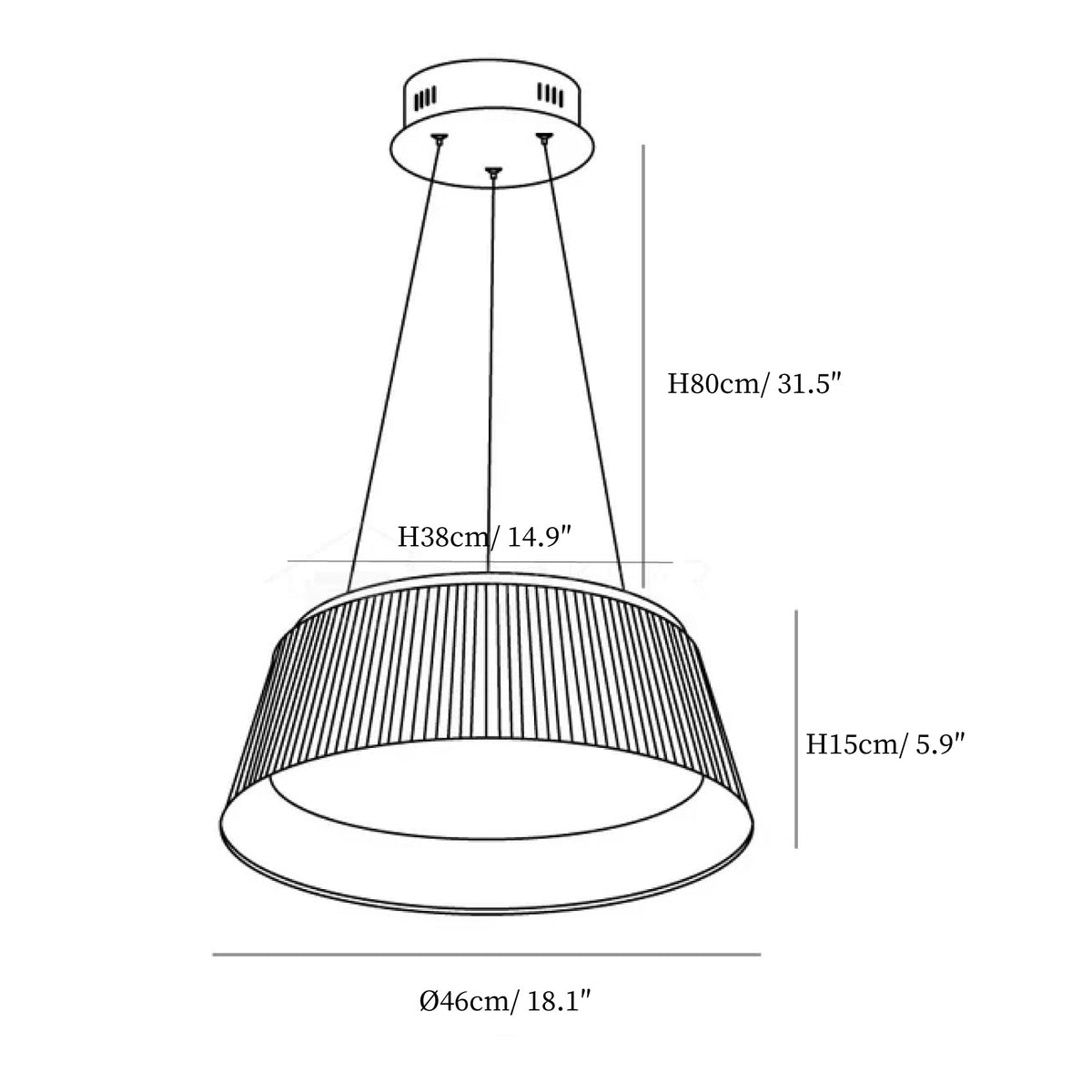 Modern Ribbed Pendant Light