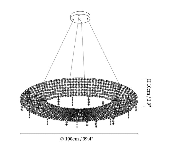 Modern Round Crystal Chandelier