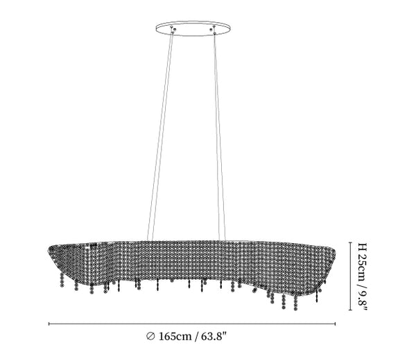 Modern Round Crystal Chandelier