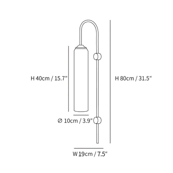 Alabaster Cylinder Wall Light