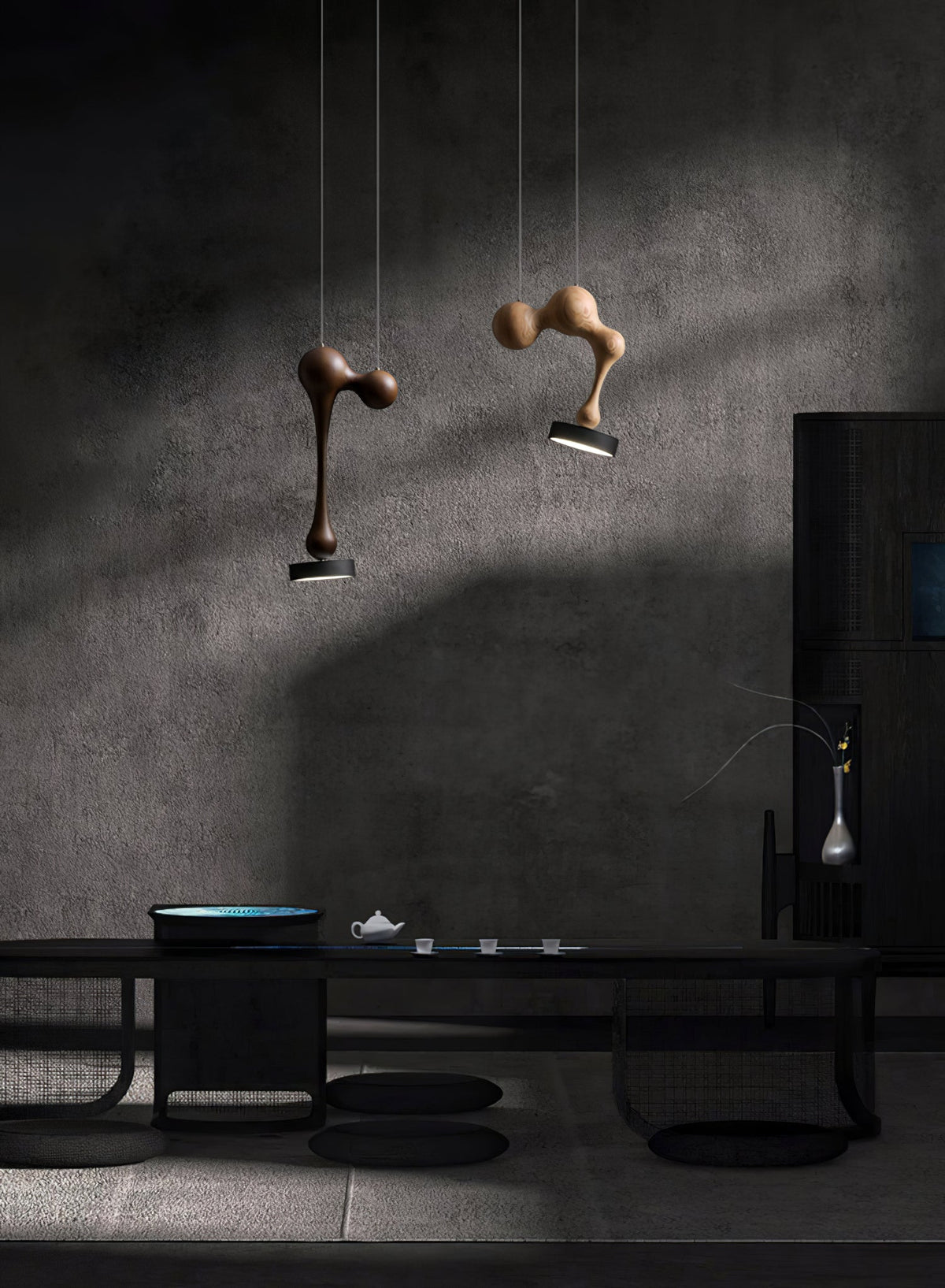 Molecule Wooden Pendant Light